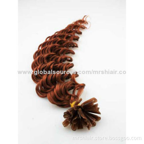 20-inch Light Color Deep Wave Indian U-Tip Hair Extensions